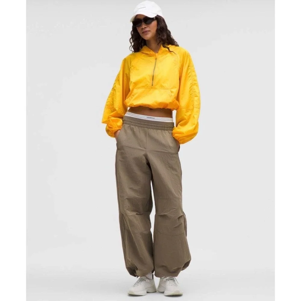 882-Lululemon Scuba Cropped Anorak-Maize Yellow